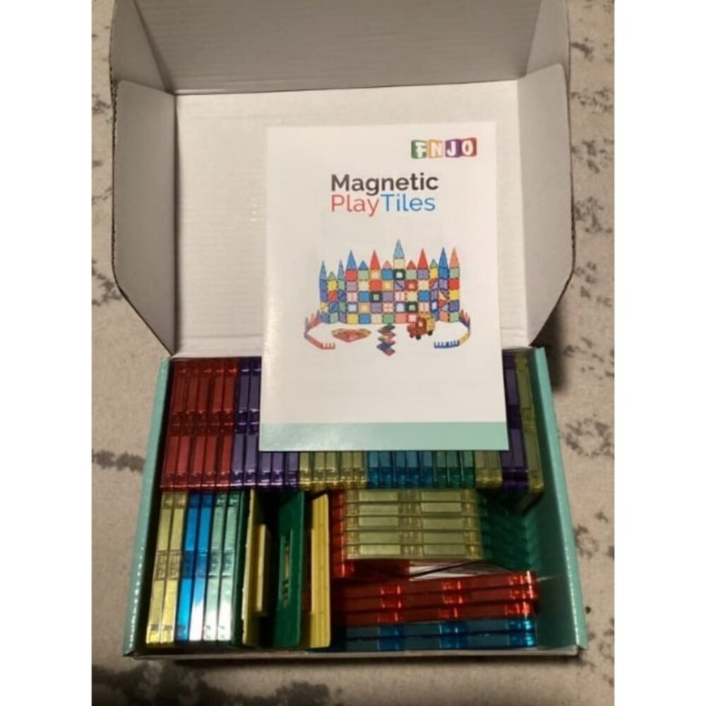 Magnetic Tiles, 100PCS Building Blocks, Magnets Building Set, STEM Toys